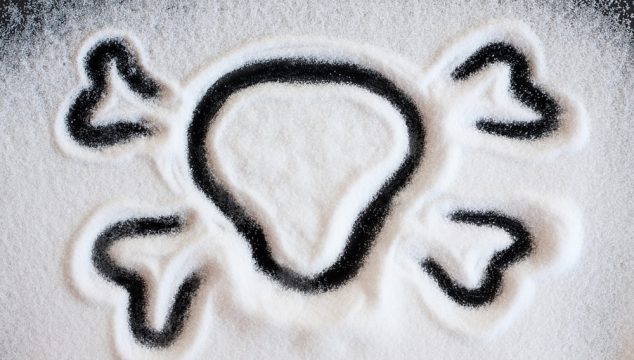 Shape of skull in salt